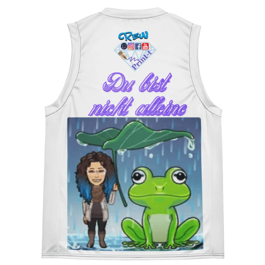 aus recyceltem Unisex-Basketballtrikot, Du bist nicht alleine product image (10)