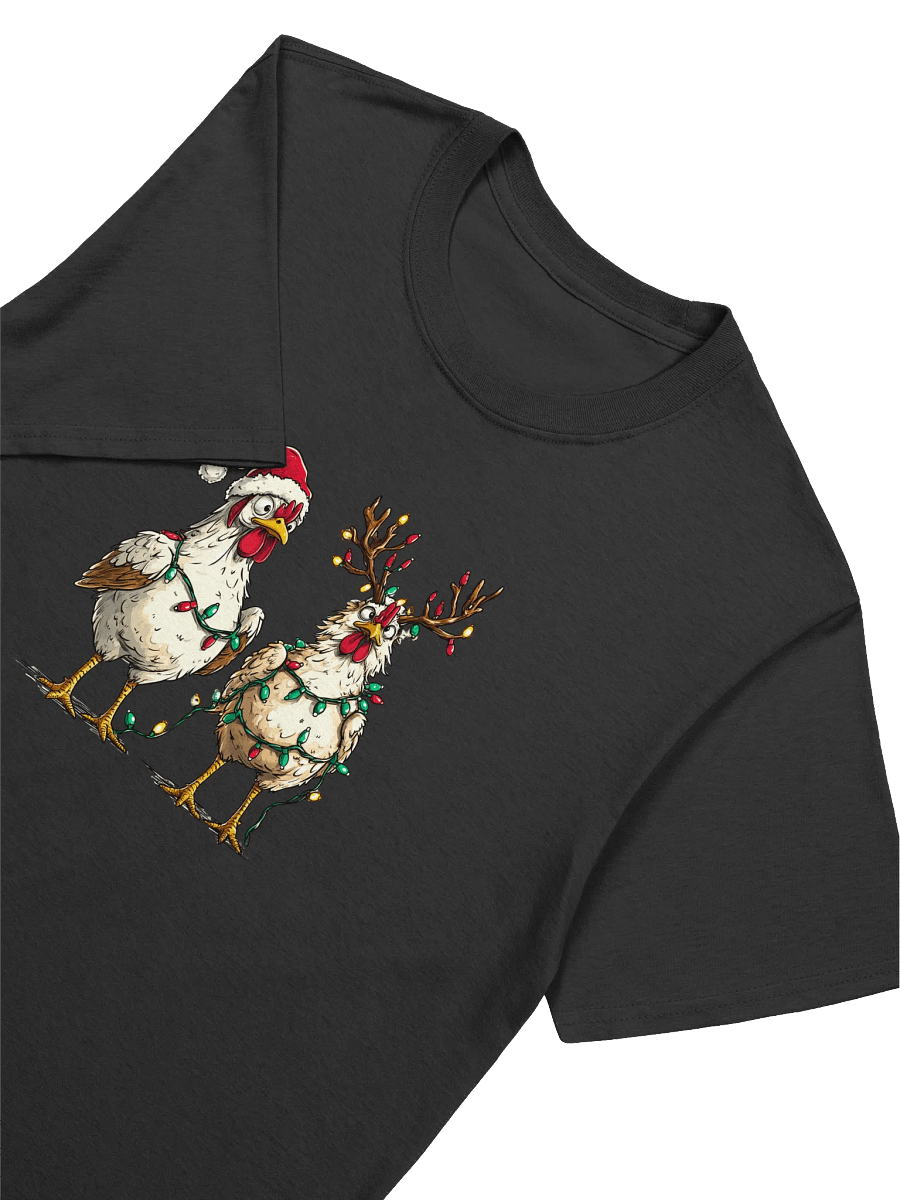 Santa's Christmas Chickens Funny Unisex Christmas T-Shirt product image (16)