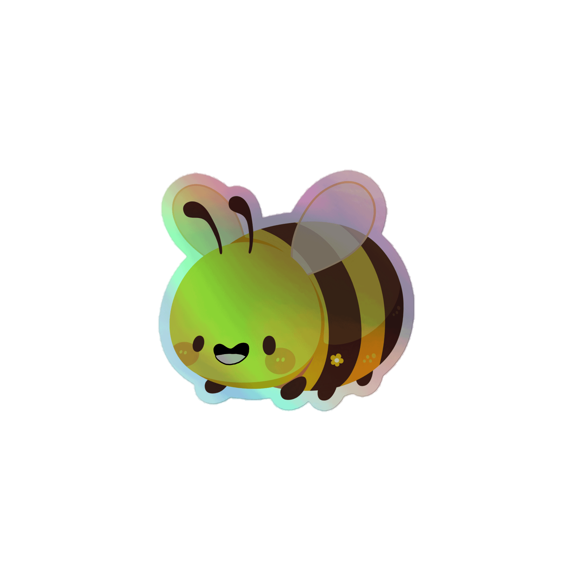 Holo Yellow Banded Bee Sticker product image (2)