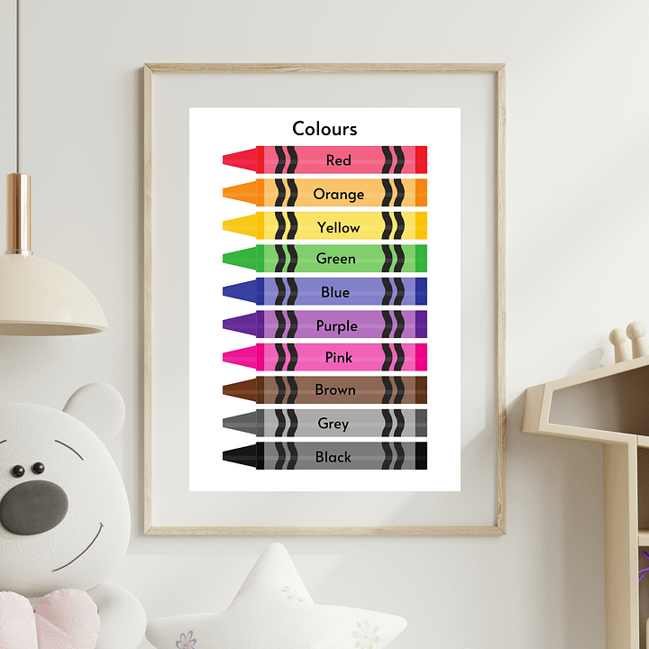 Toddler / Preschooler Colours Learning Poster product image (2)