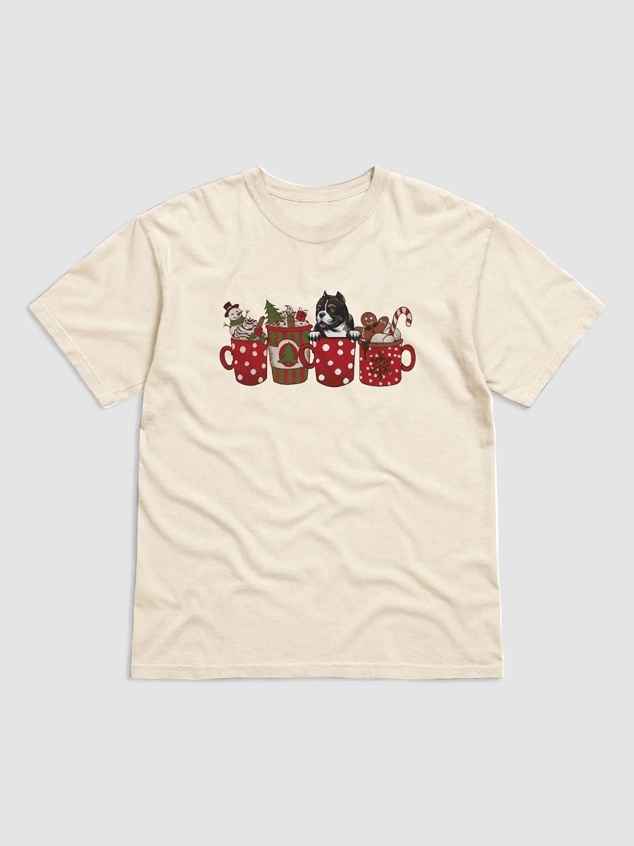 Cute American Bully in a Christmas Cup T-Shirt | Funny Christmas Pup in a Cup product image (14)