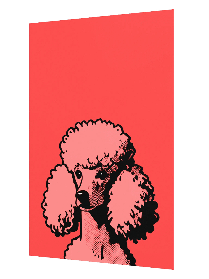 24" x 36" Pop Art Poodle Print / Frame Not Included product image (2)