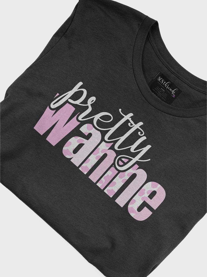Pretty Wahine T-Shirt; White with Pink Cow Pattern product image (1)