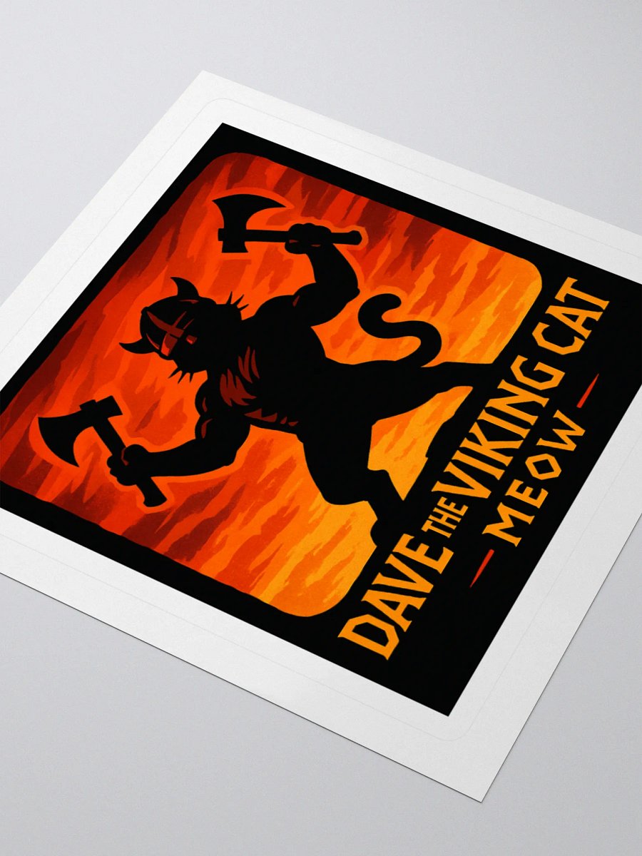 Dave The Viking Cat Sunset Meow Sticker product image (8)