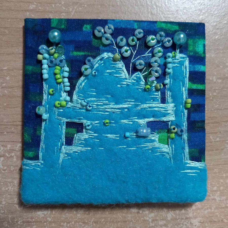 Set of 2 Forest Embroidery Squares product image (4)