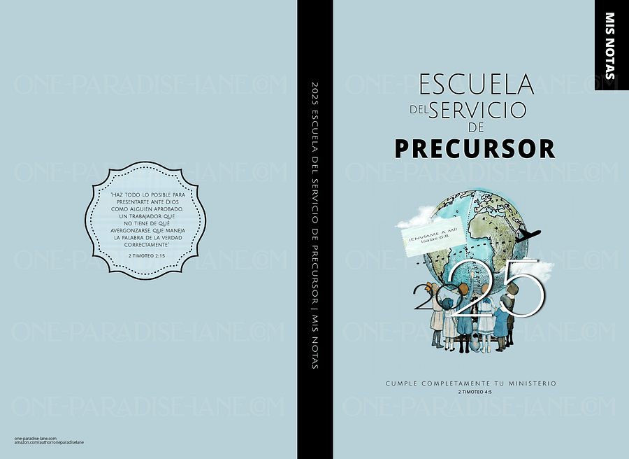 2025 Escuela del Servicio de Precursor Cuaderno Digital | Globo Vintage Azul Empolvado (PDF) product image (3)