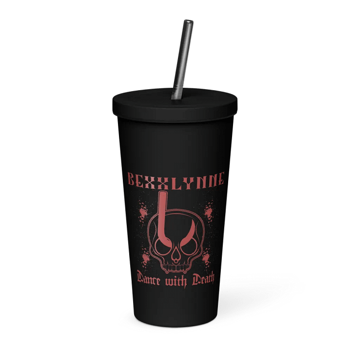 DANCE WITH DEATH INSULATED TUMBLER WITH A STRAW product image (1)