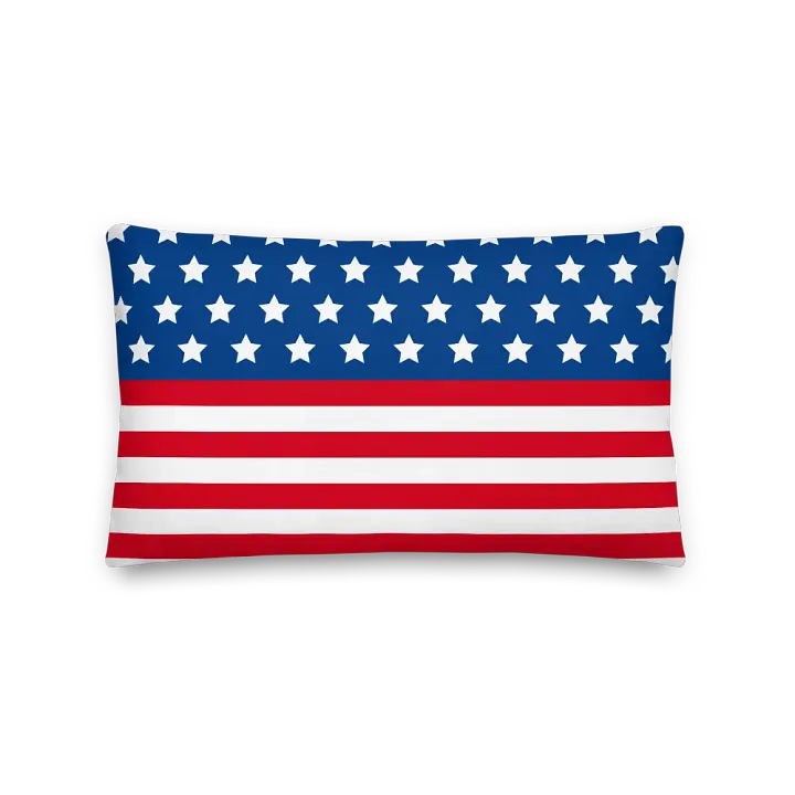 American Flag Decorative Pillow - 18x18 Polyester product image (2)