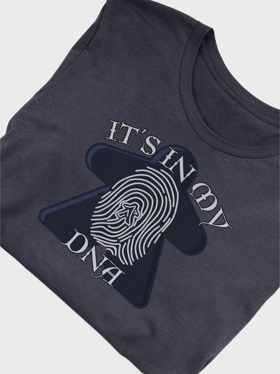 Meeple DNA Shirt for Board Gamers, Fingerprint Meeple Board Game T-shirt, It's in my DNA navy product image (5)