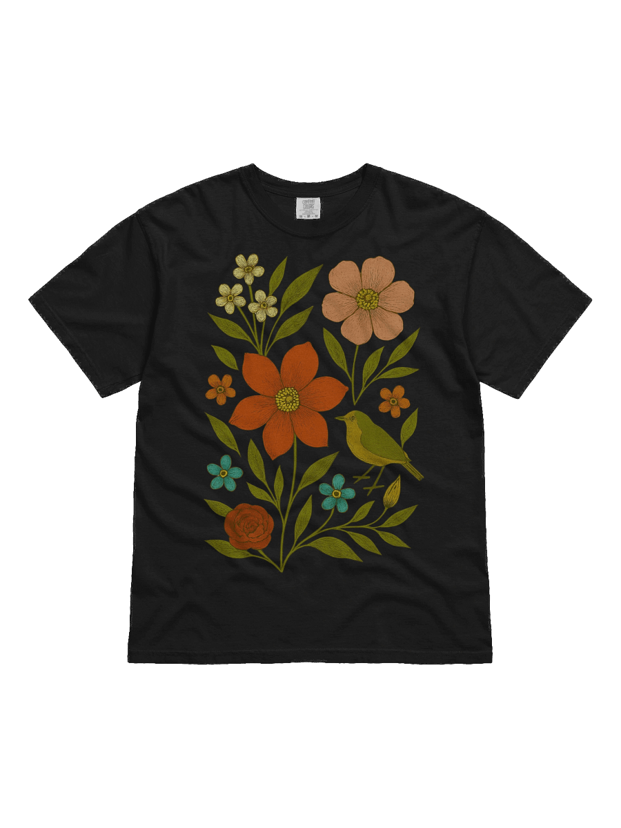 🌼 "Calm Energy T-Shirt – Soothing Butterfly & Flower Nature Tee"|Whimsical Floral Paradise T-Shirt product image (3)