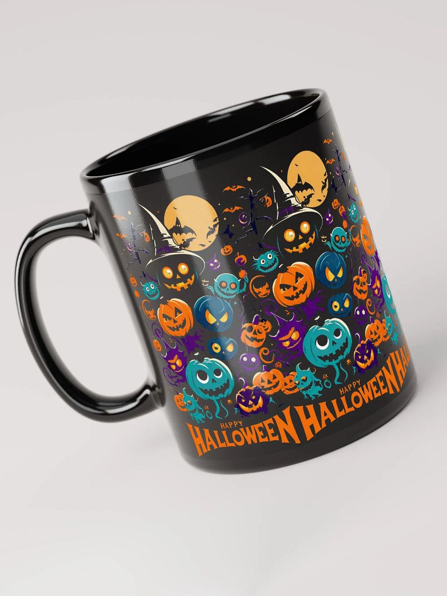 Retro Happy Halloween Black Mug product image (3)