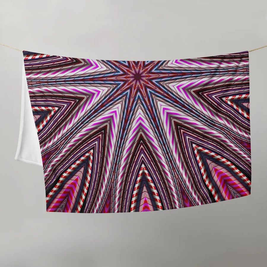 Candy Cane Kaleidoscope Throw Blanket product image (21)