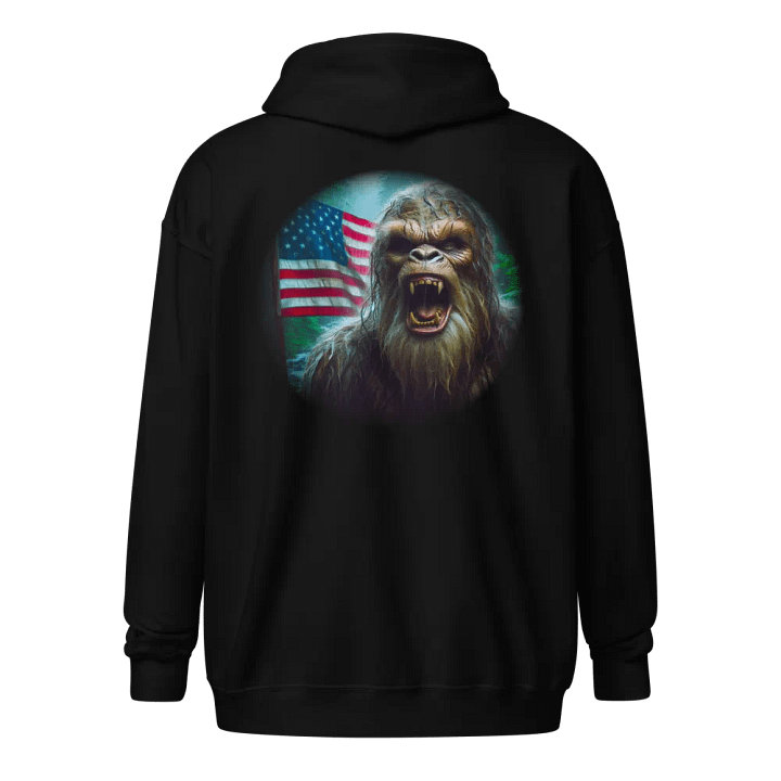 BIGFOOT YELL WITH FLAG ZIP HOODIE product image (1)