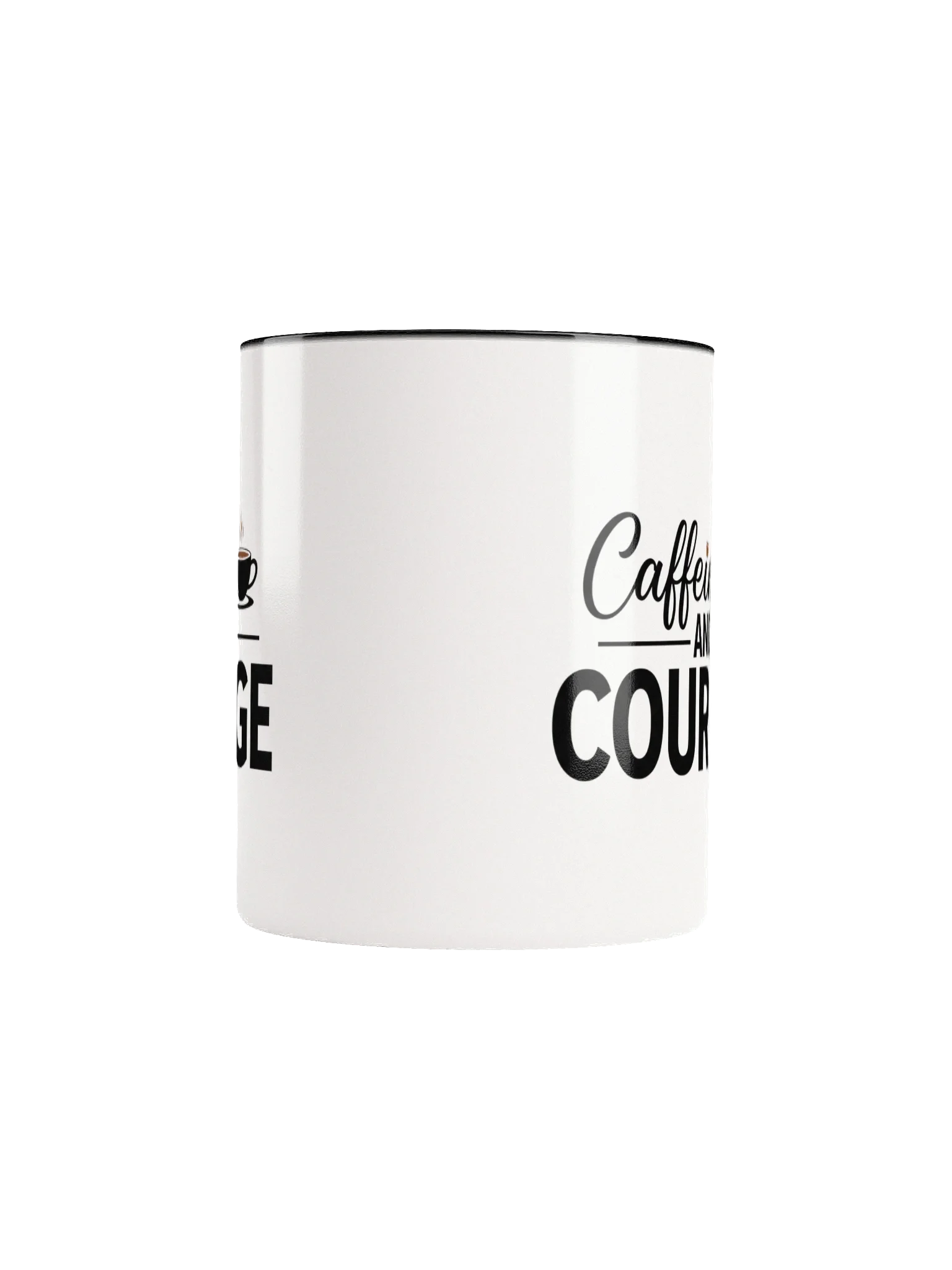 Caffeine and Courage Mug – Bold Morning Coffee Cup for Motivation & Energy Boost | Durable Ceramic Gift for Coffee Lovers product image (5)