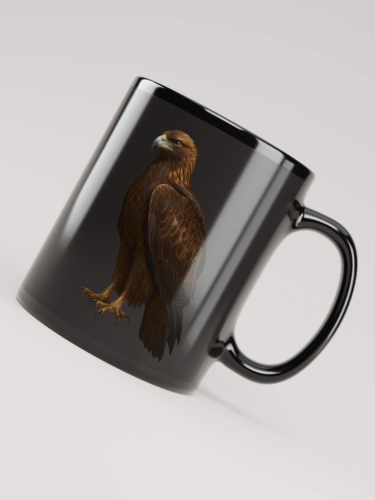 Majestic Eagle Black Glossy Mug product image (7)