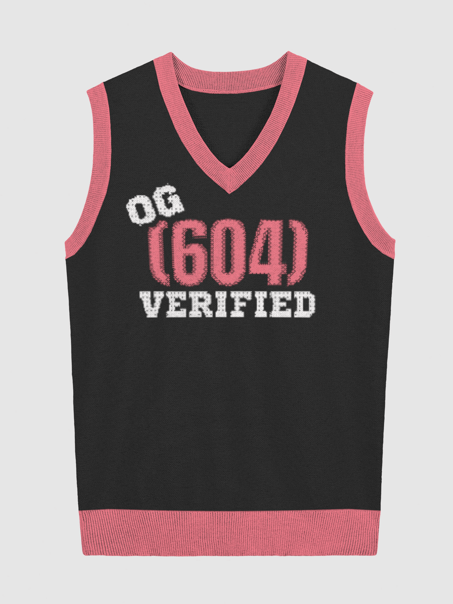 Verified Vibe Knitted Vest Vancouver Area code 604 product image (5)