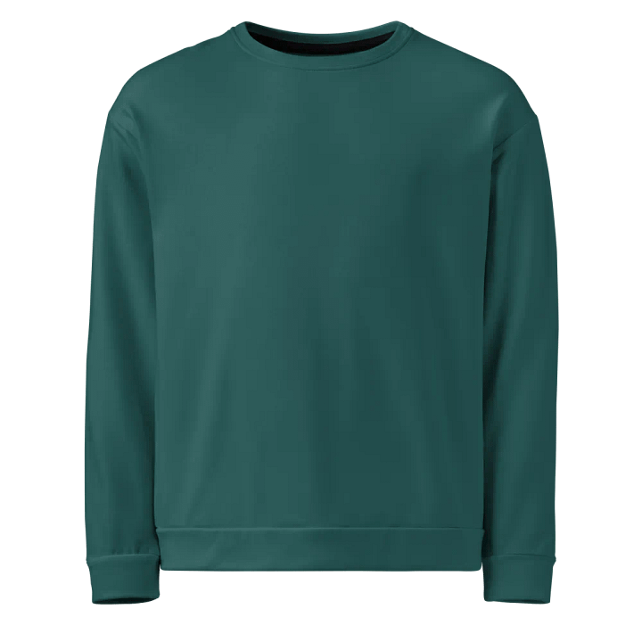 Plain Teal Green Soft Summer Unisex Recycled Polyester Heavyweight Premium Sweatshirt by Treasure Pie product image (1)