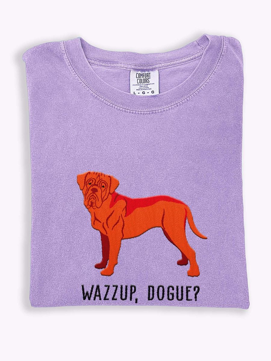 Wazzup, Dogue T-Shirt(Embroidered) of a Dogue de Bordeaux(Red) product image (1)