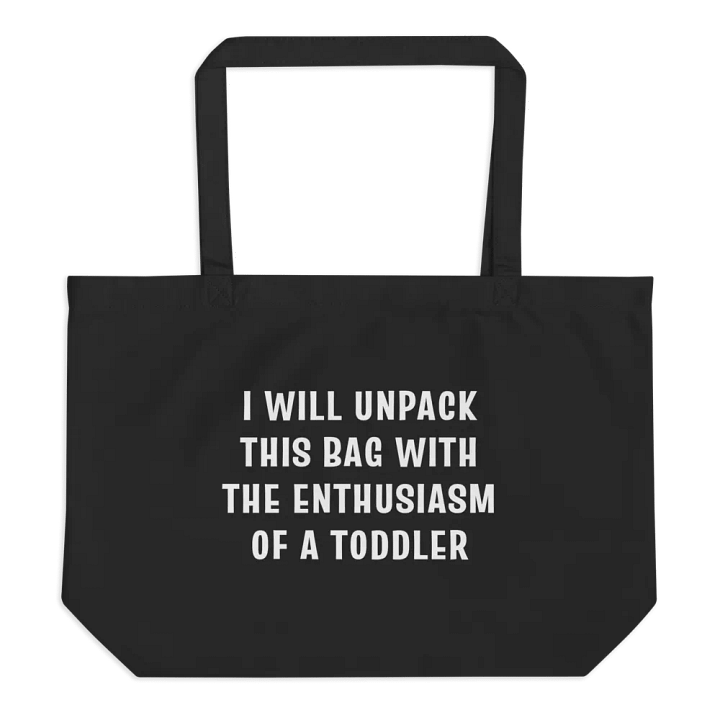 Toddler Enthusiasm Organic Cotton Tote Bag product image (1)