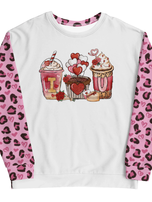 Sweatshirt with Leopard Print and graphic design product image (7)