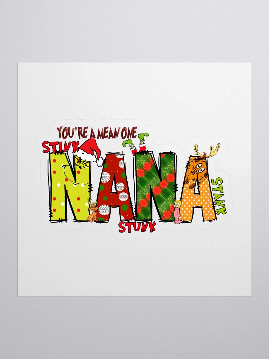 Whimsical NANA Christmas Kiss Cut Stickers product image (1)