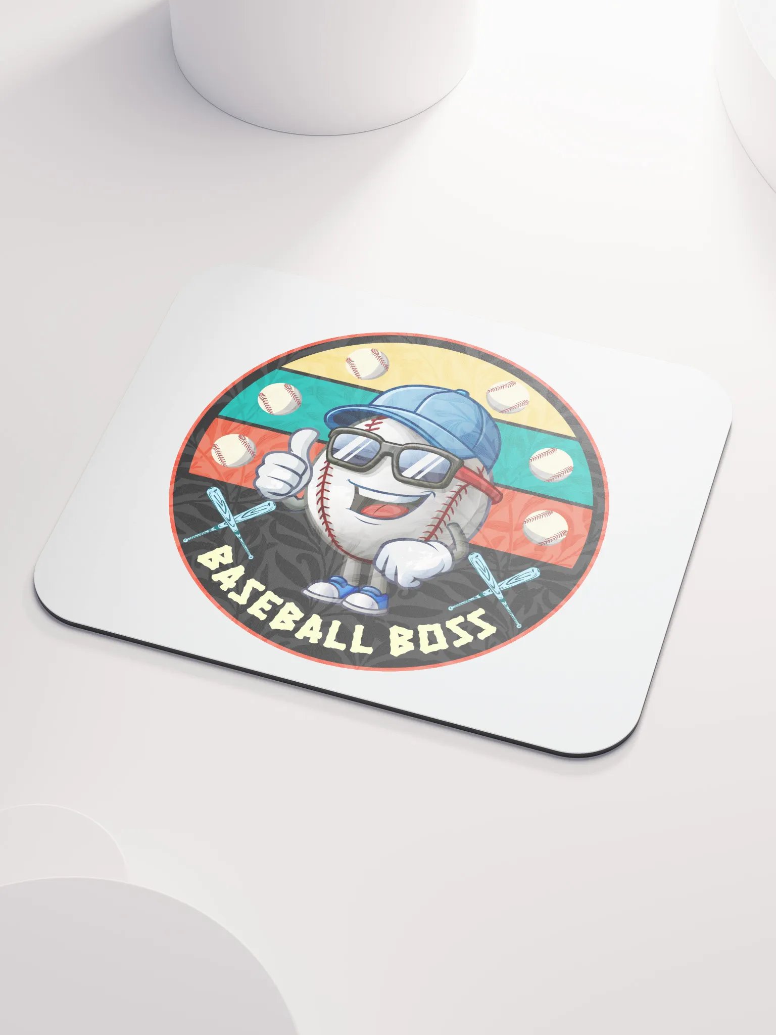 Baseball Boss Thumbs-Up Mouse Pad product image (3)