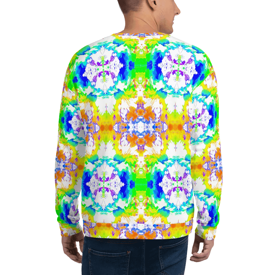Abstract Vibrant Melting Daisy Flower Unisex Sweatshirt product image (10)
