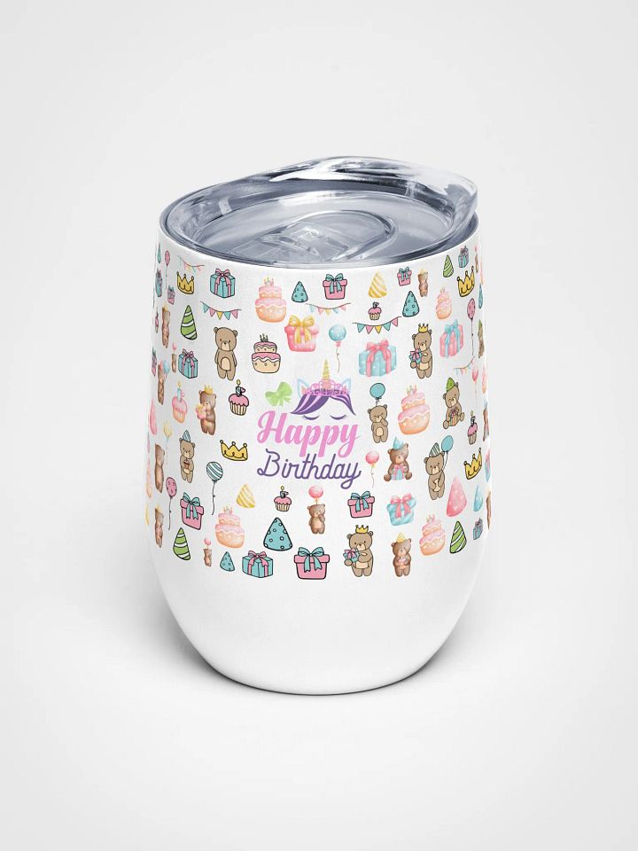 Festive Birthday Wine Tumbler product image (1)