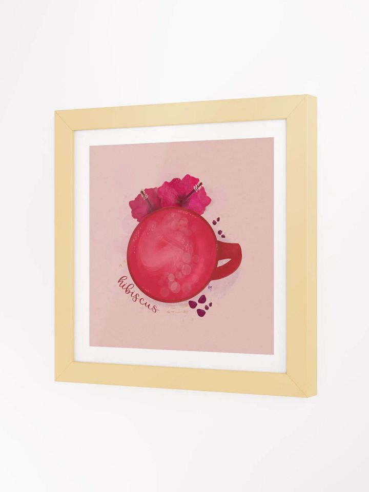Hibiscus Herbal Tea Framed Poster - Pink product image (1)