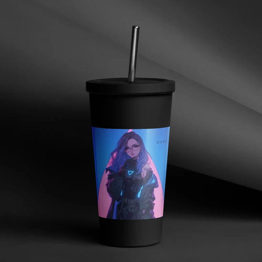 Cyberpunk V.2 Tumbler with a Straw product image (8)