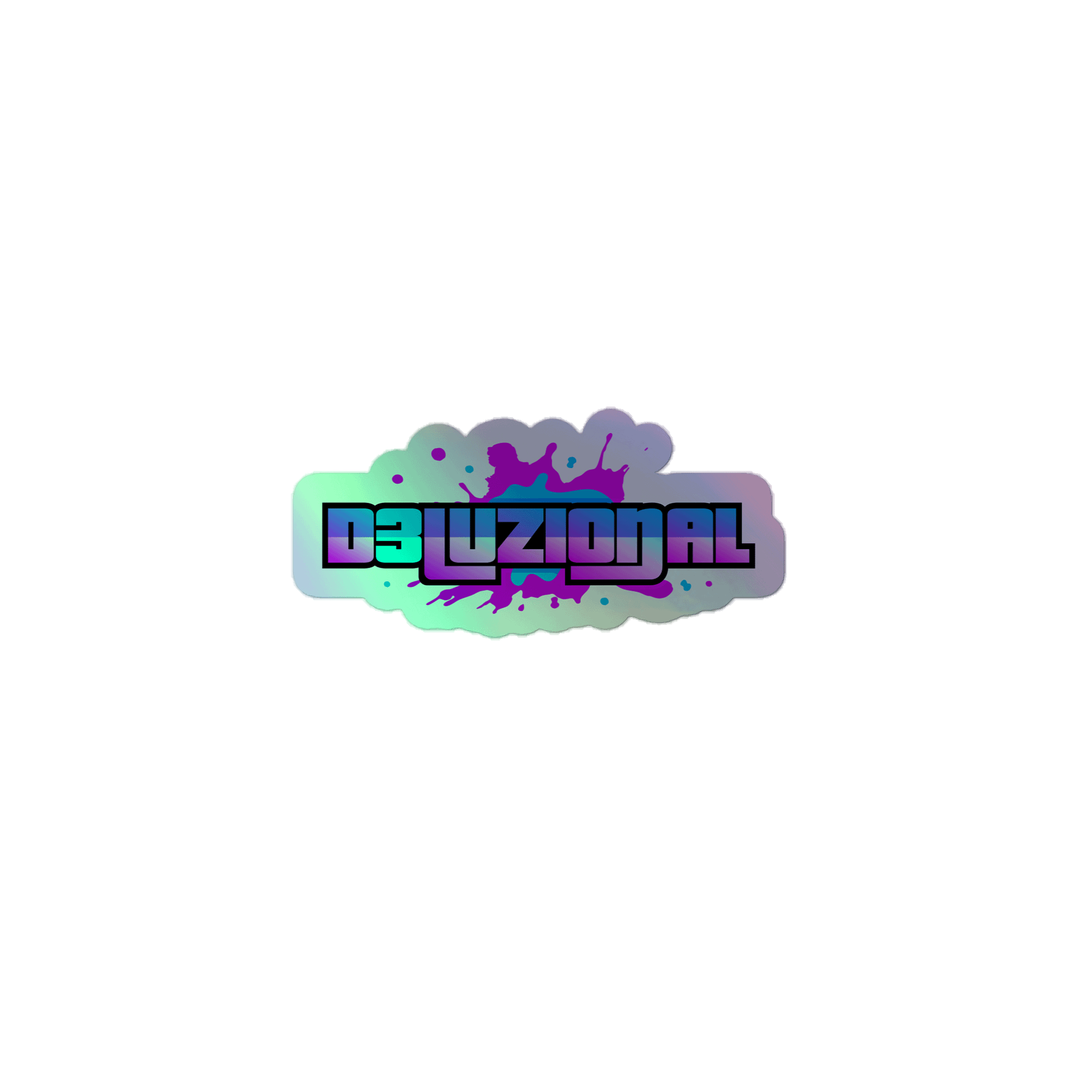 DJ D3LUZIONAL HOLOGRAPHIC STICKER product image (1)