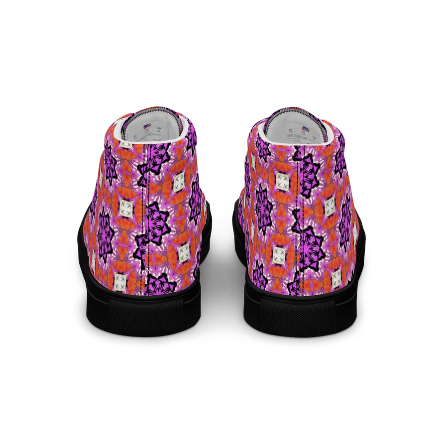 Abstract Foxy Repeating Pattern Ladies Canvas Shoe High Tops product image (16)