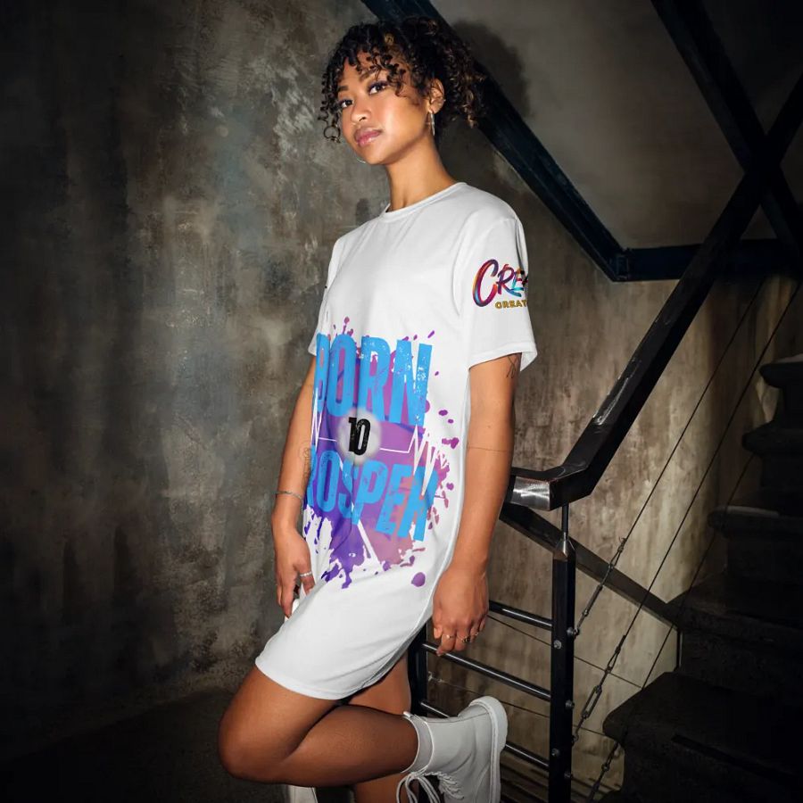 Born to Prosper Energetic Moves All-Over T-Shirt Dress product image (5)
