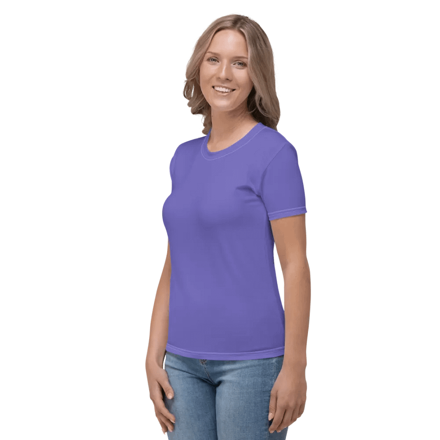 Plain Purple Light Summer Women's Crewneck Polyester Heavyweight Premium T-Shirt by Treasure Pie product image (3)