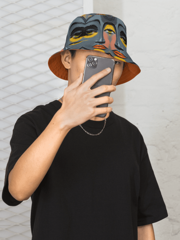 "My 3rd Eye Is Always Open" Reversible Painted Bucket Hat product image (1)