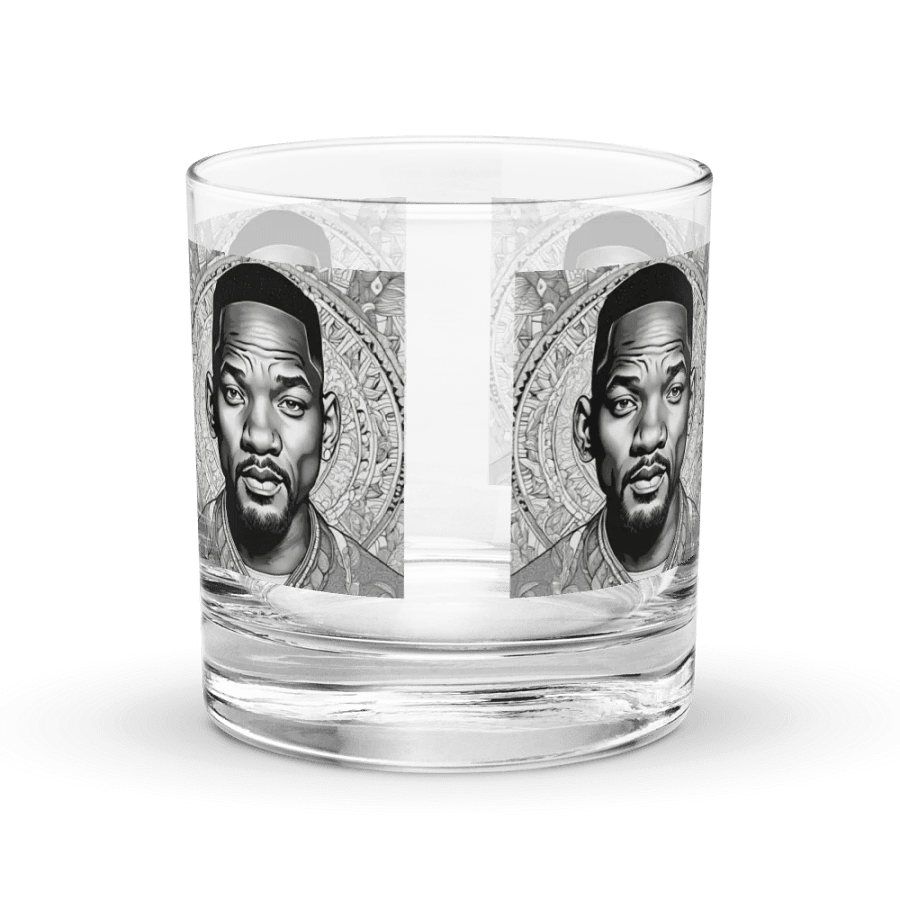 Intricate Line Art Portrait Rocks Glass Set product image (2)