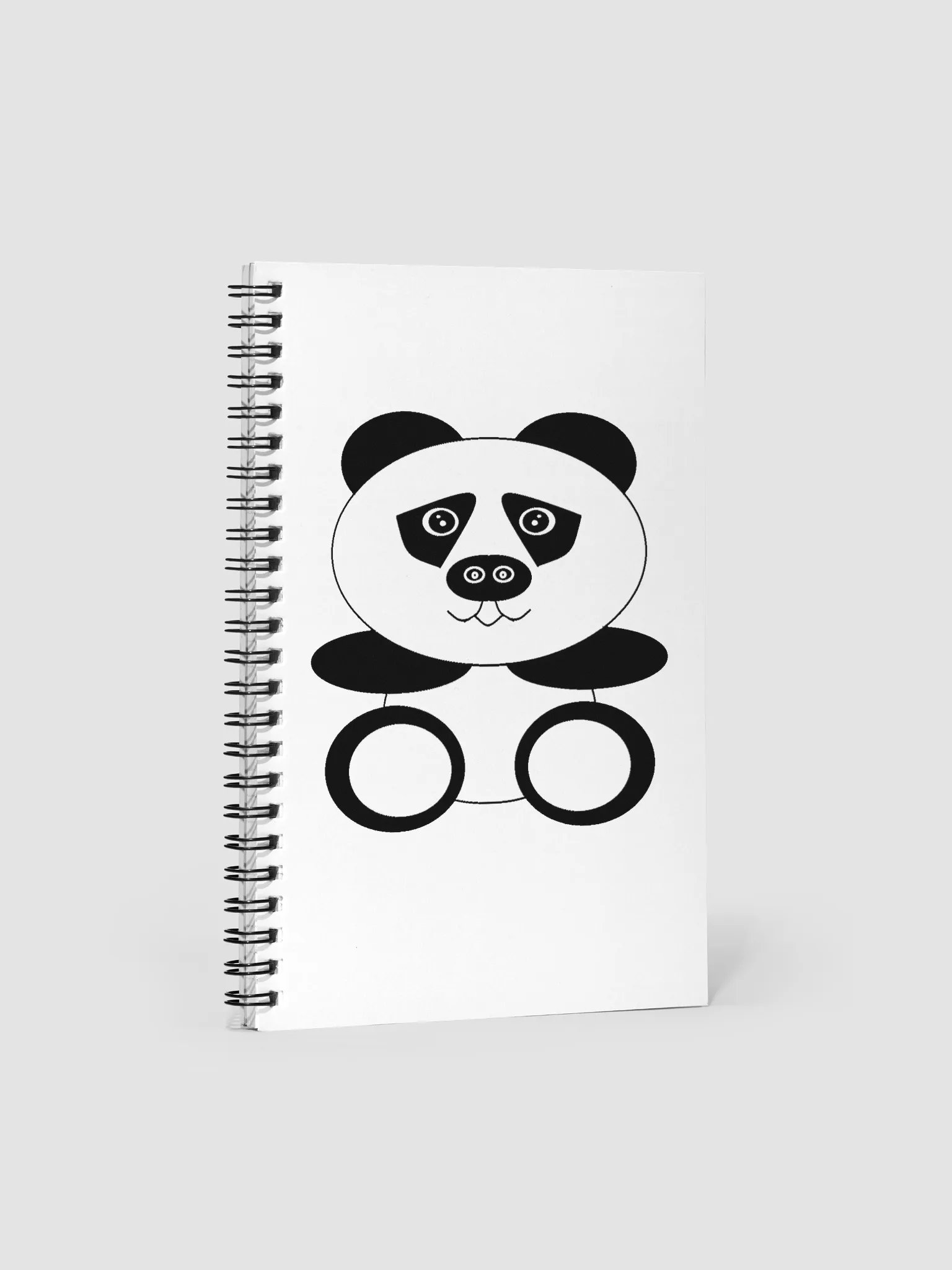 Geometric Panda Spiral Notebook product image (1)