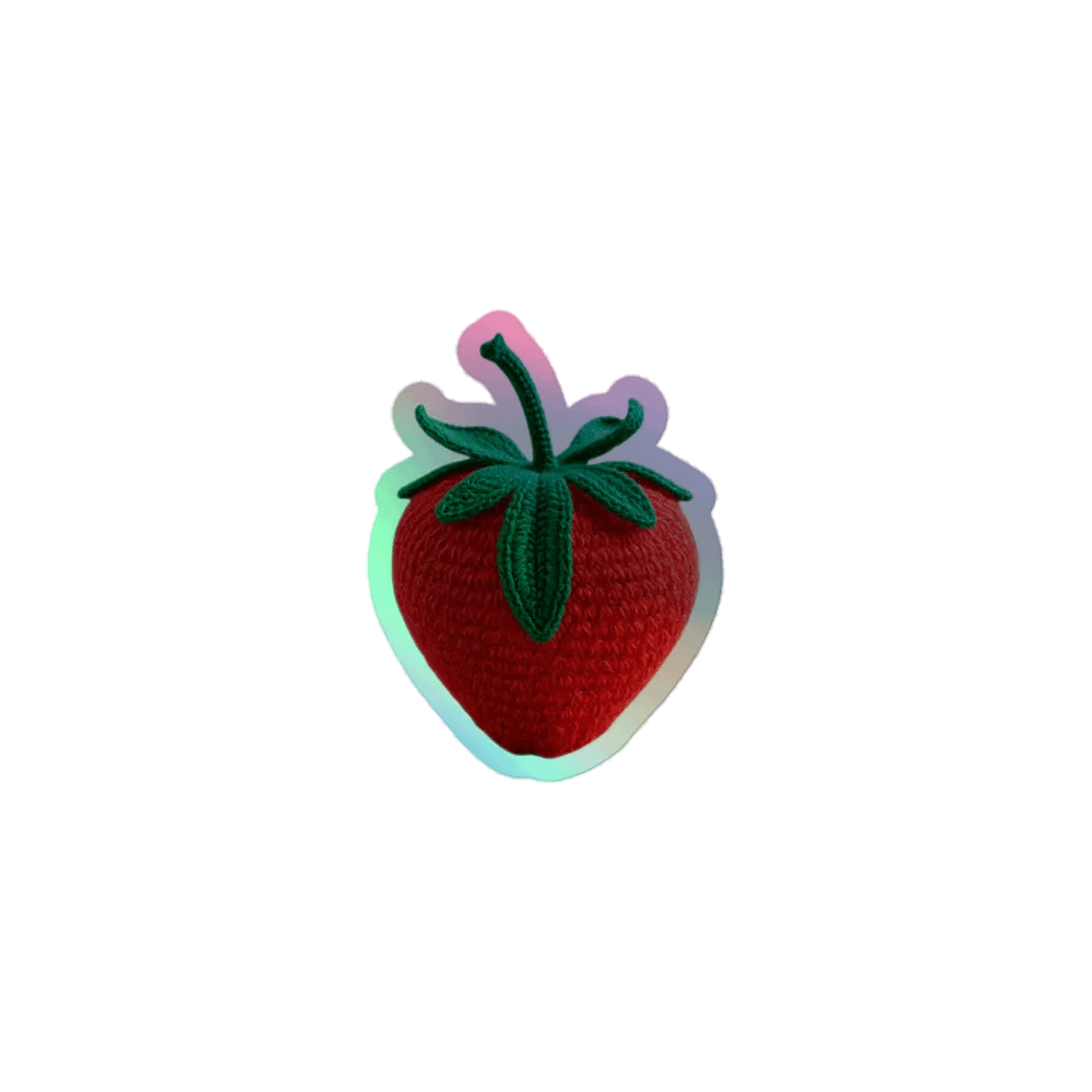 CozyAvocado Kiss-Cut Holographic Sticker Sheet Strawberry #1 product image (1)