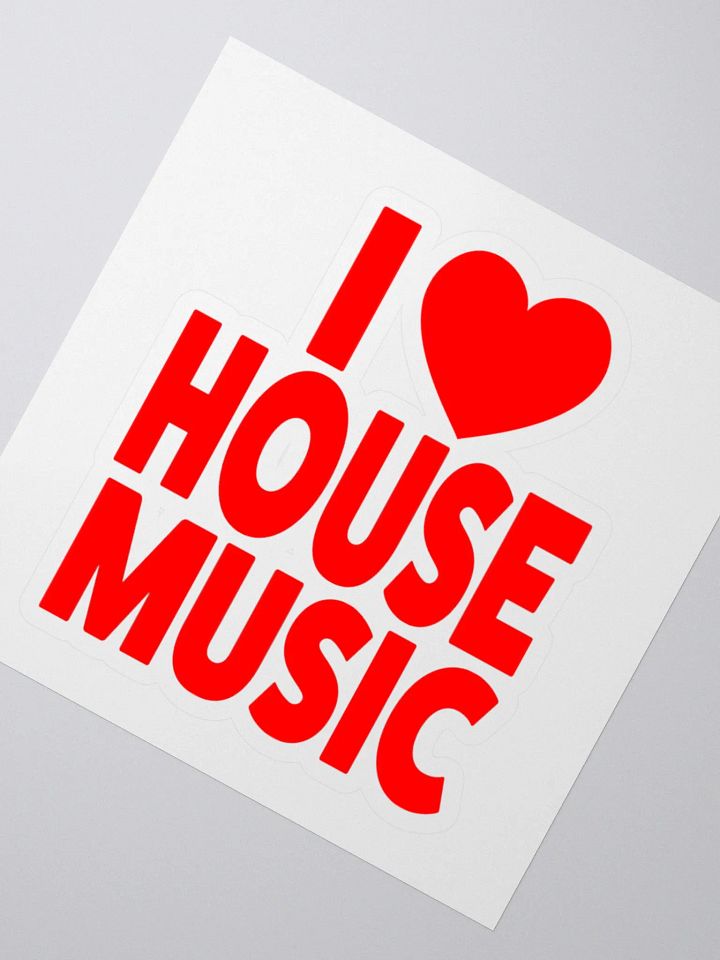 I Love House Music Vinyl Stickers product image (2)