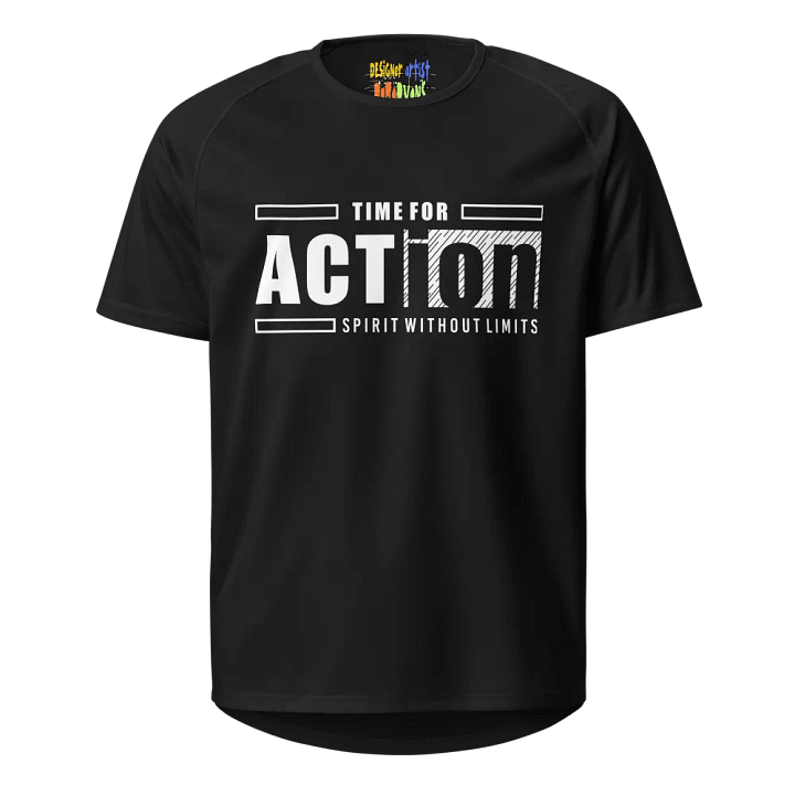 Unisex Sports Jersey - 'Time for Action Spirit Without Limit' Design product image (1)