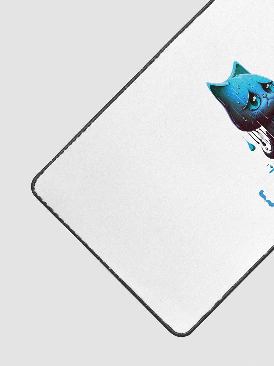 Blue Rain Sad Cat Desk Mat product image (3)