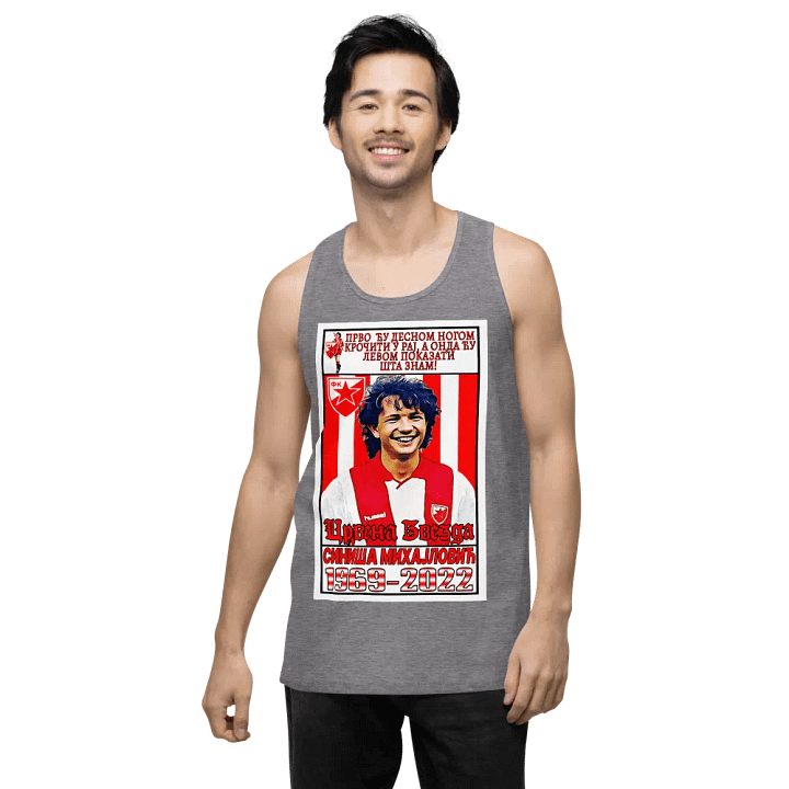 Siniša Mihajlović (FK Crvena Zvezda) #6 Cotton Heritage Men's Premium Tank Top product image (2)