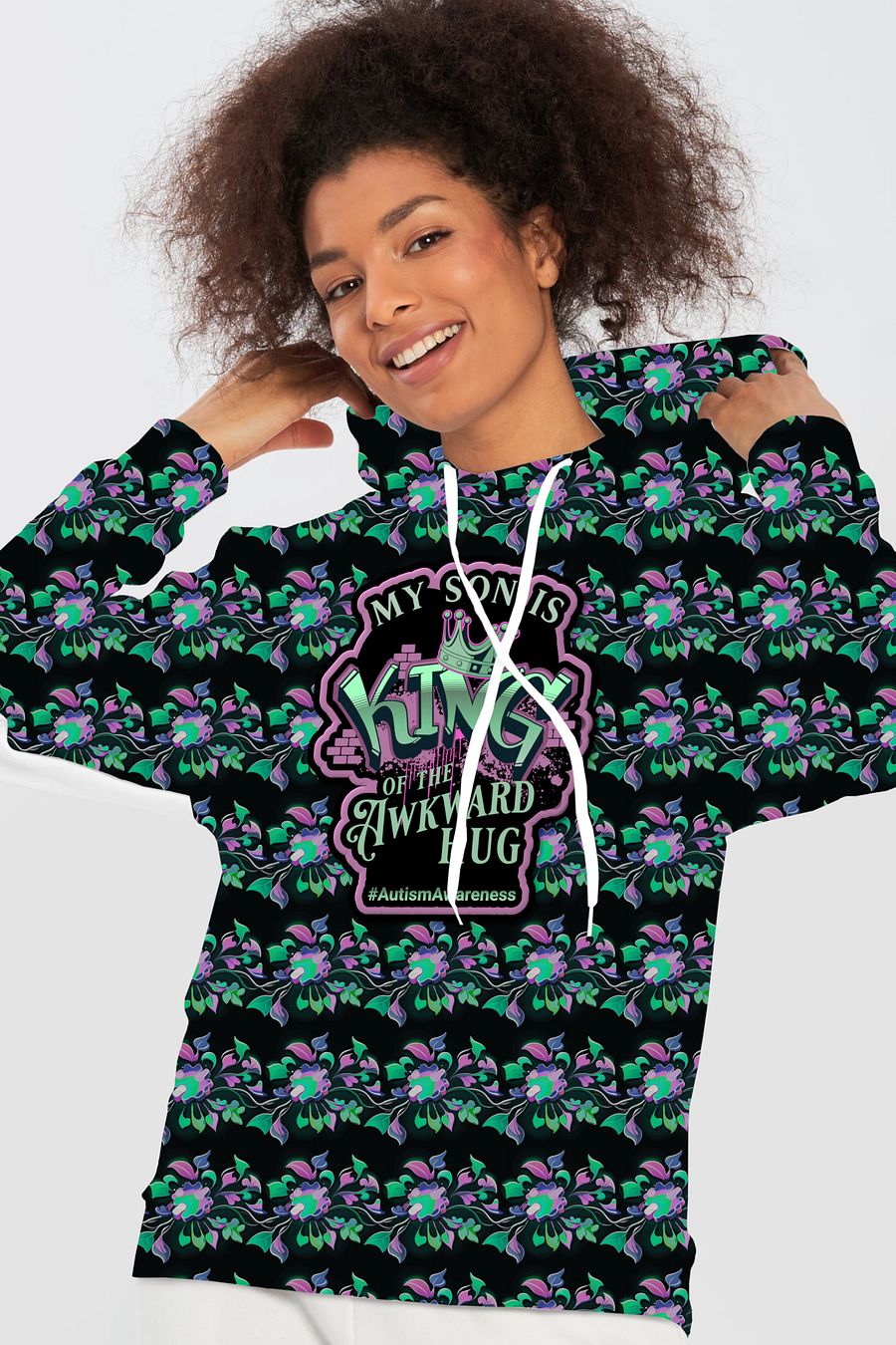 King of the Awkward Hug #Autism Awareness All Over Print Hoodie product image (1)