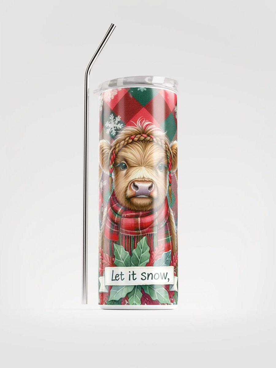 20 oz Let It Snow Highland Cow Tumbler product image (2)