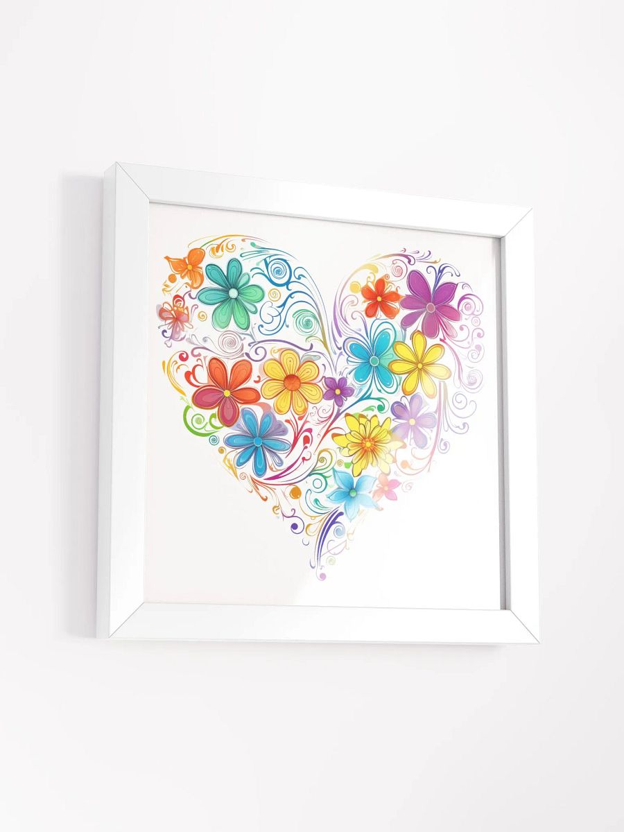 Floral Heart Rainbow Wall Art product image (3)