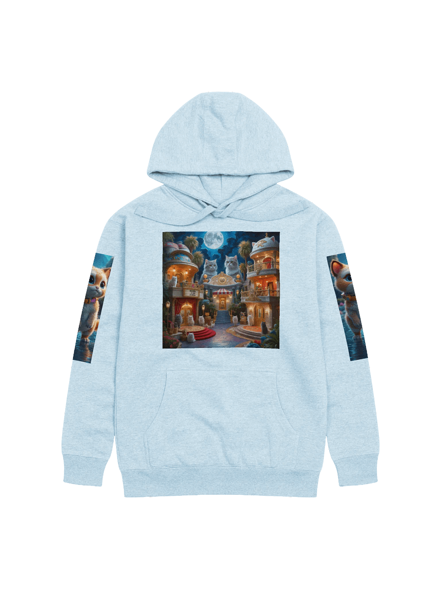 Baby blue kitty cat sunflower hoodie product image (3)
