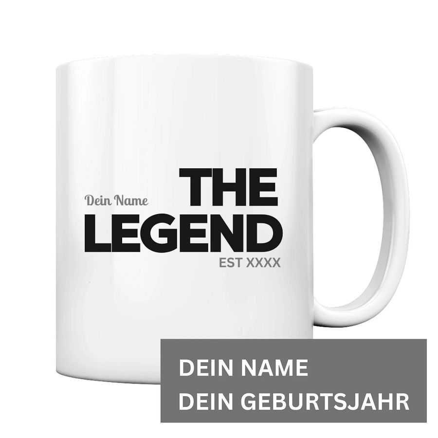 Personalisierte Kaffeetasse mit individuellem Namen und Jahr | The Legend| individuelles Geburtstag Geschenk Vater | Mutter | Kollege product image (3)