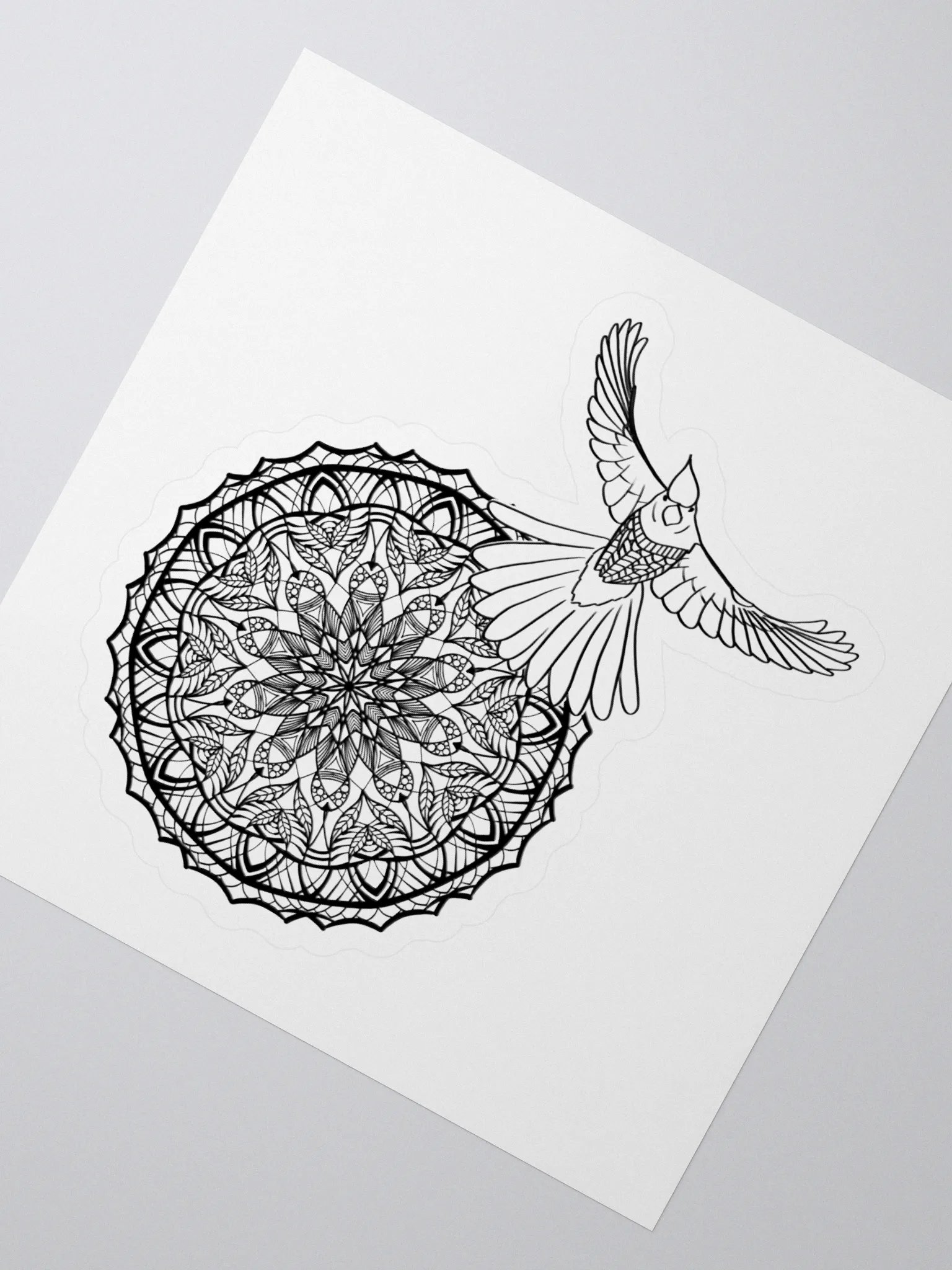 Mandala Bird Kiss Cut Stickers product image (3)