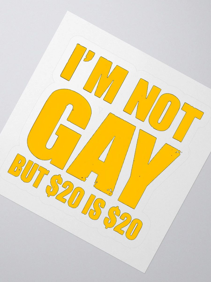 I'm Not Gay But $20 Is $20 Sticker product image (2)