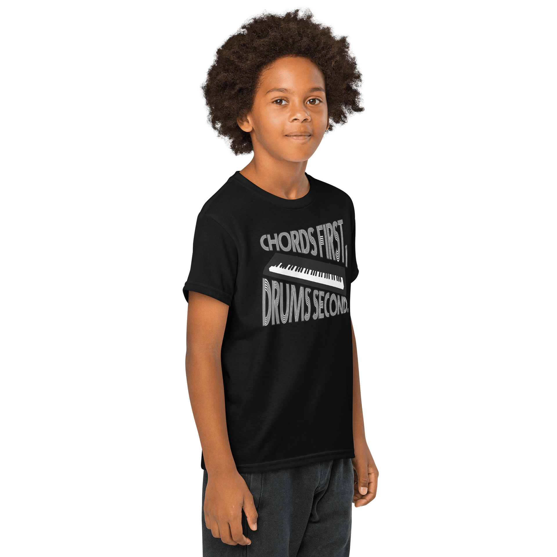 Chords First, Drums Second Funny T-Shirt For Kids product image (4)